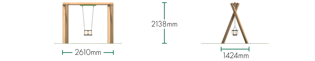 1 Cradle Seat (2.0m)