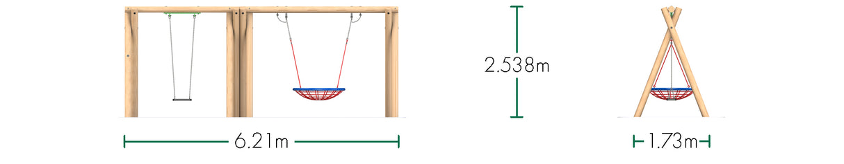 1 Flat & 1 Group Swing