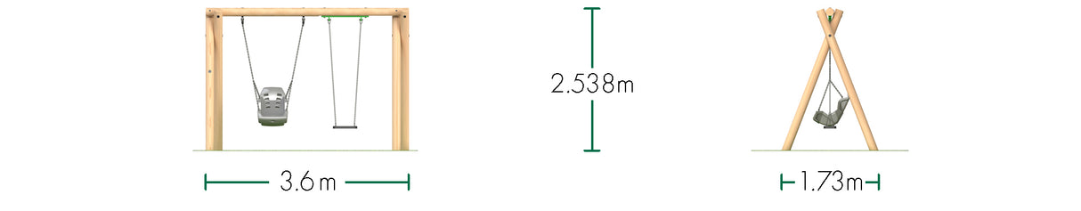 1 Inclusive & 1 Flat Seat (2.4m)
