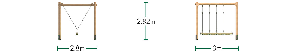 2.35m Crocodile Swing