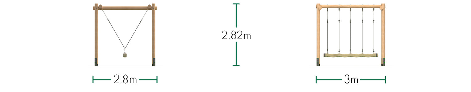 2.35m Crocodile Swing