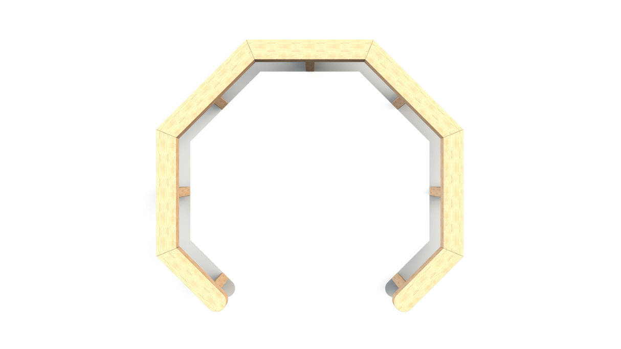 3m Open Octagonal Bench