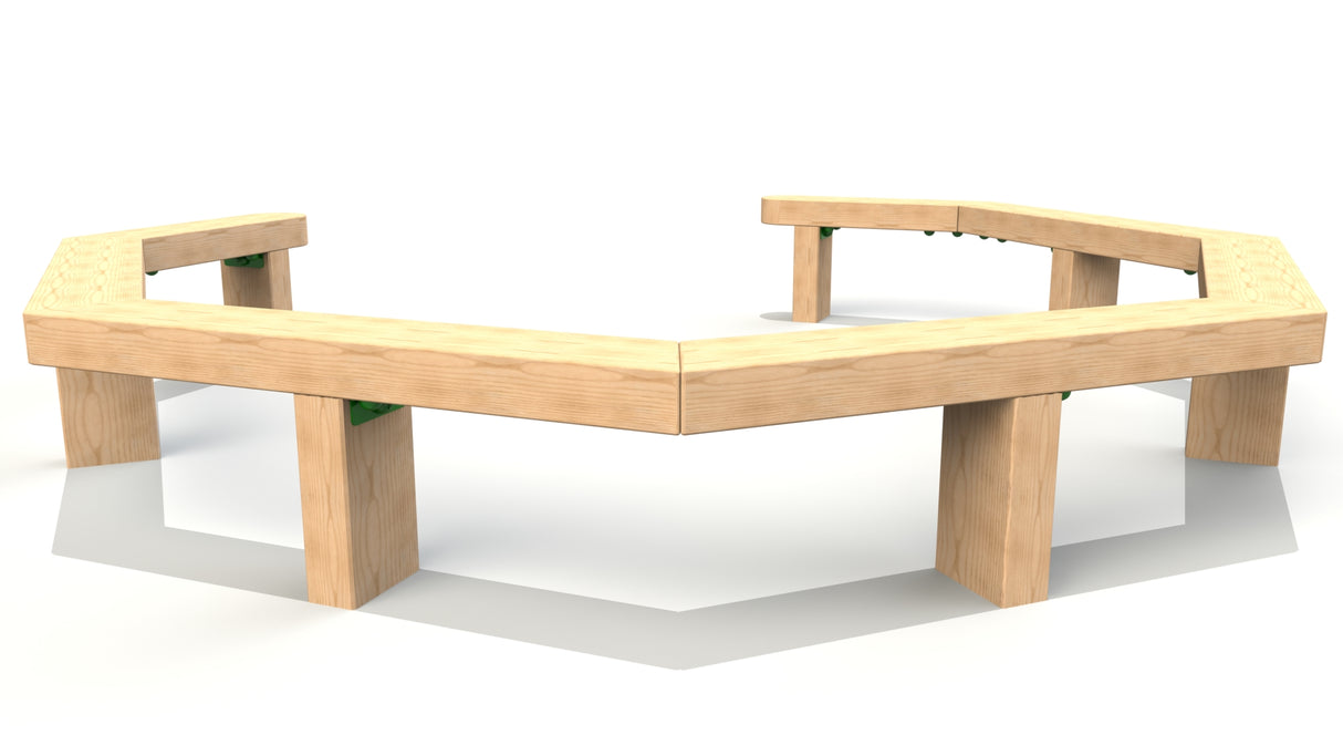 3m Open Octagonal Bench