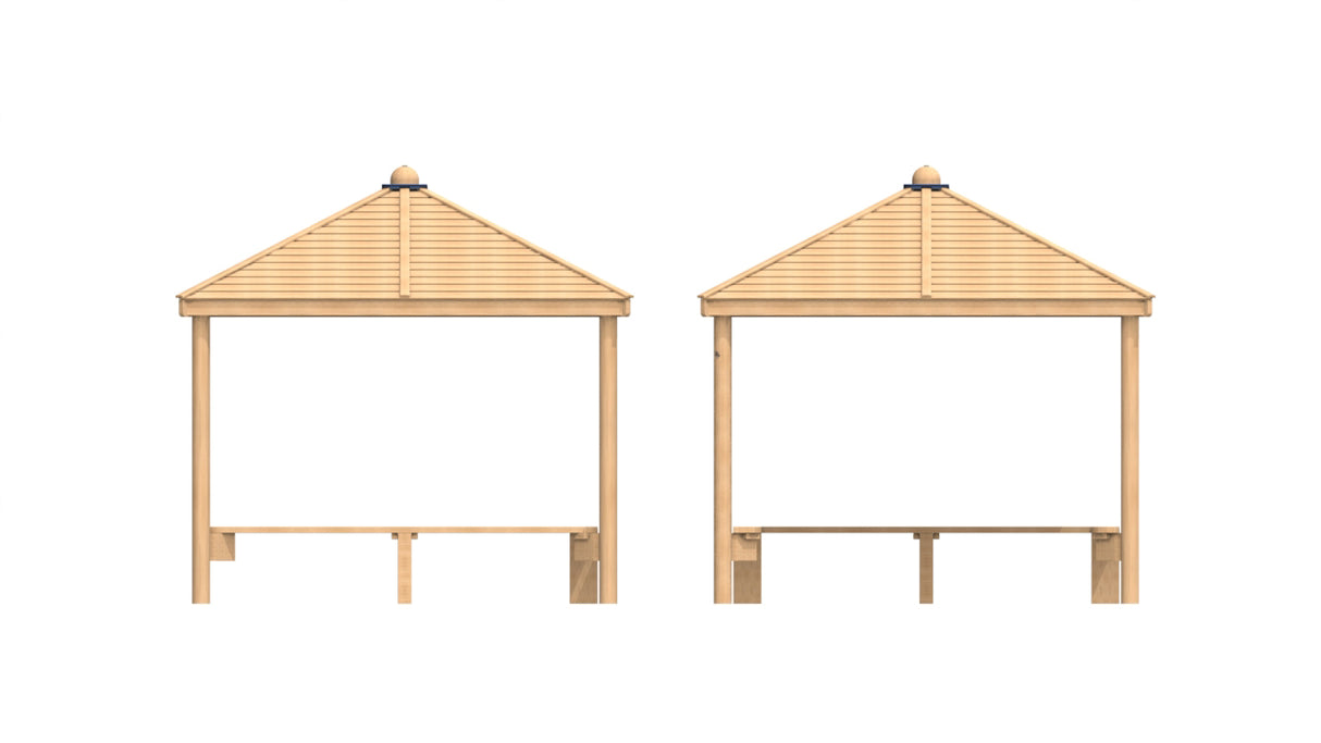 Square Shelter with Seats