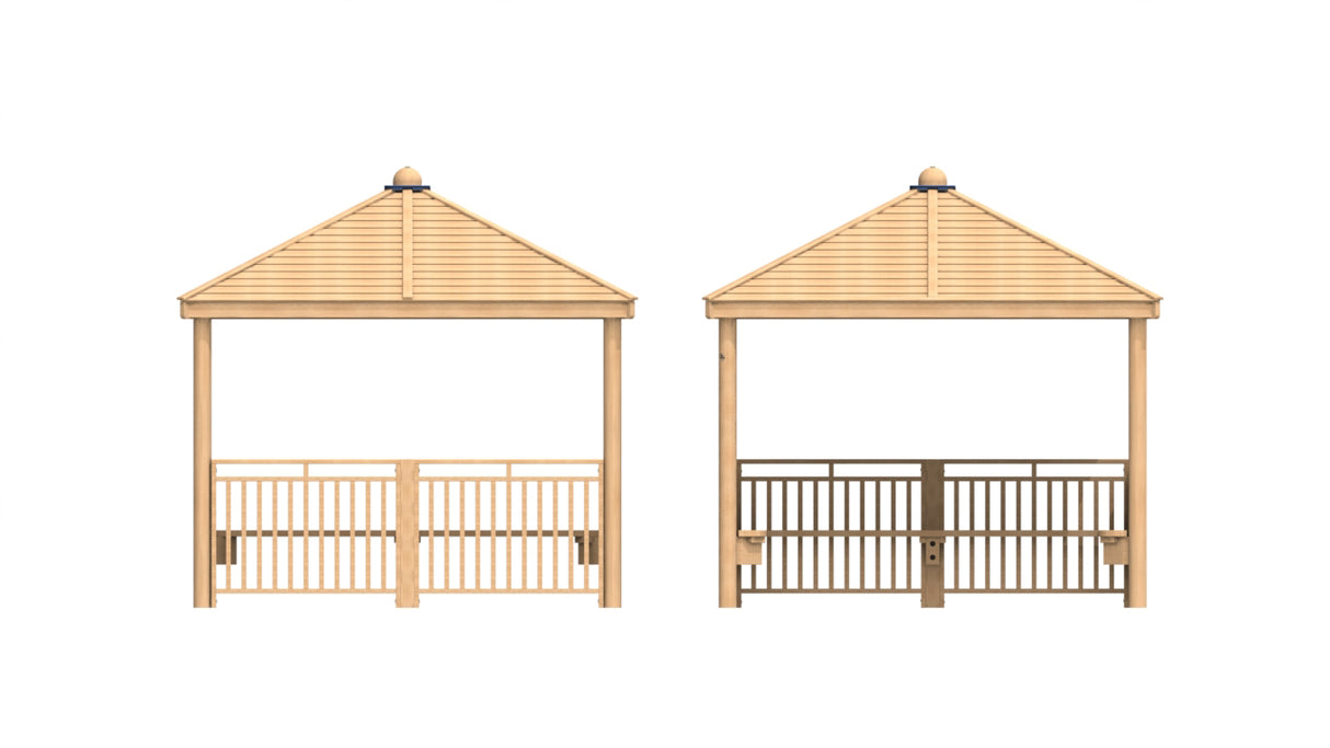 Square Shelter with Seats and Infills