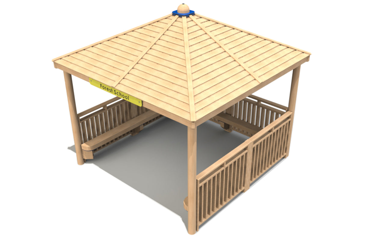 Square Shelter with Seats and Infills
