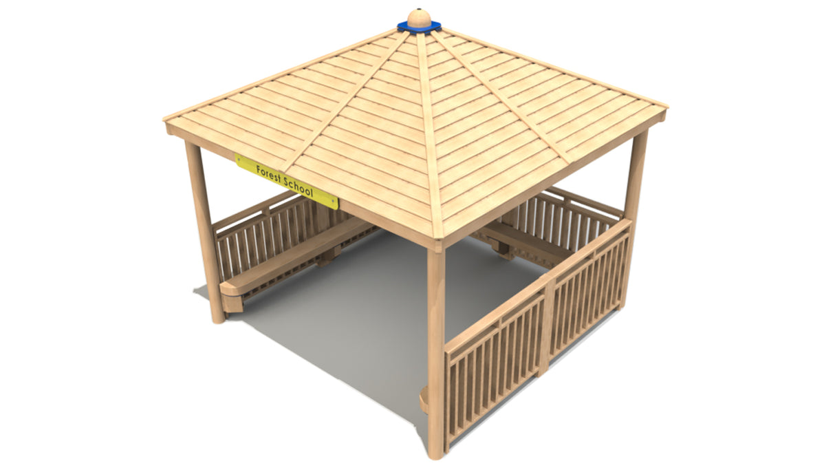 Square Shelter with Seats and Infills