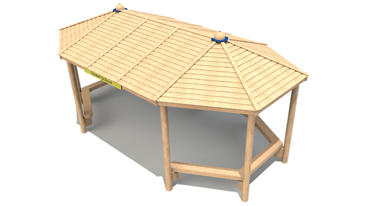 Hexagonal Shelter with Seats