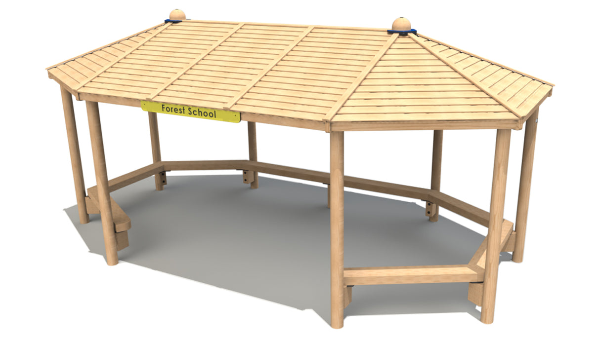 Hexagonal Shelter with Seats