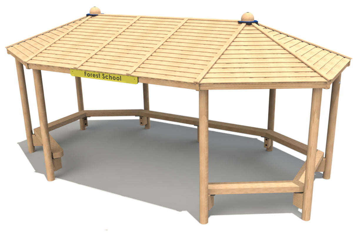 Hexagonal Shelter with Seats