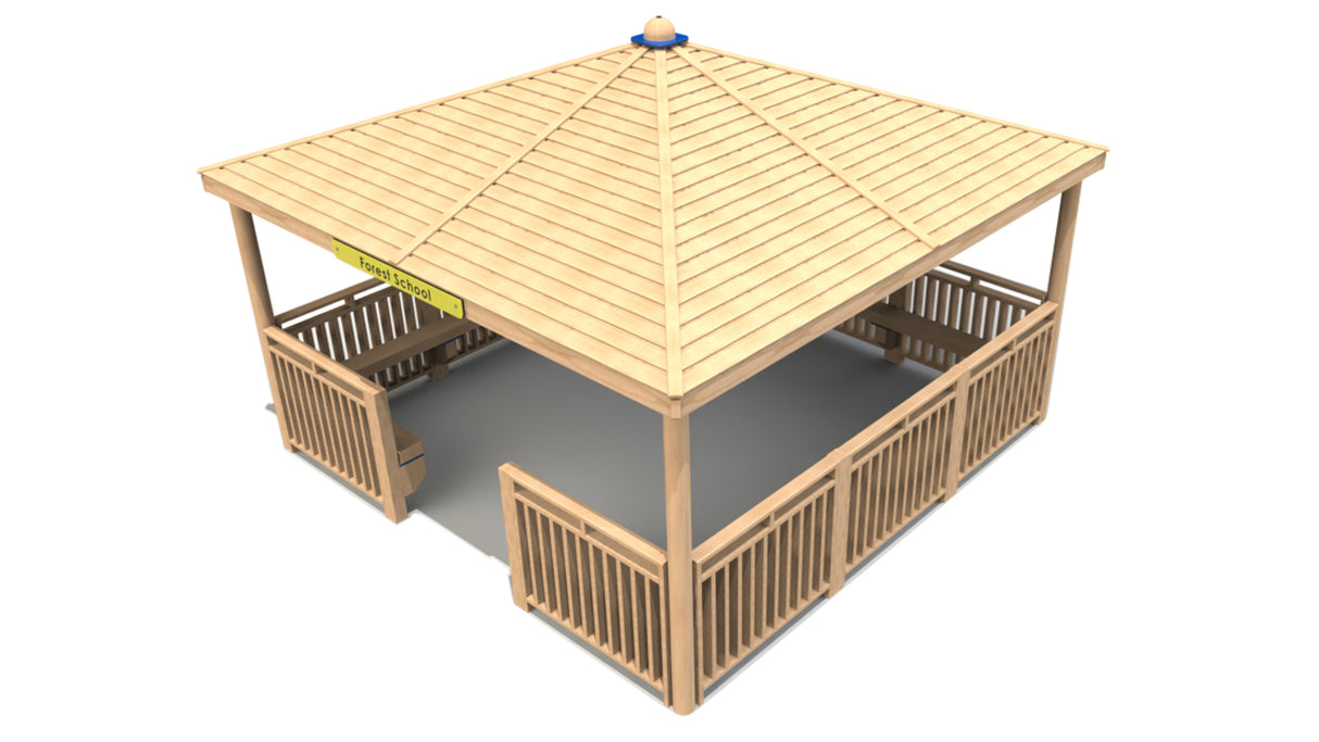Square Shelter with Seats and Infills