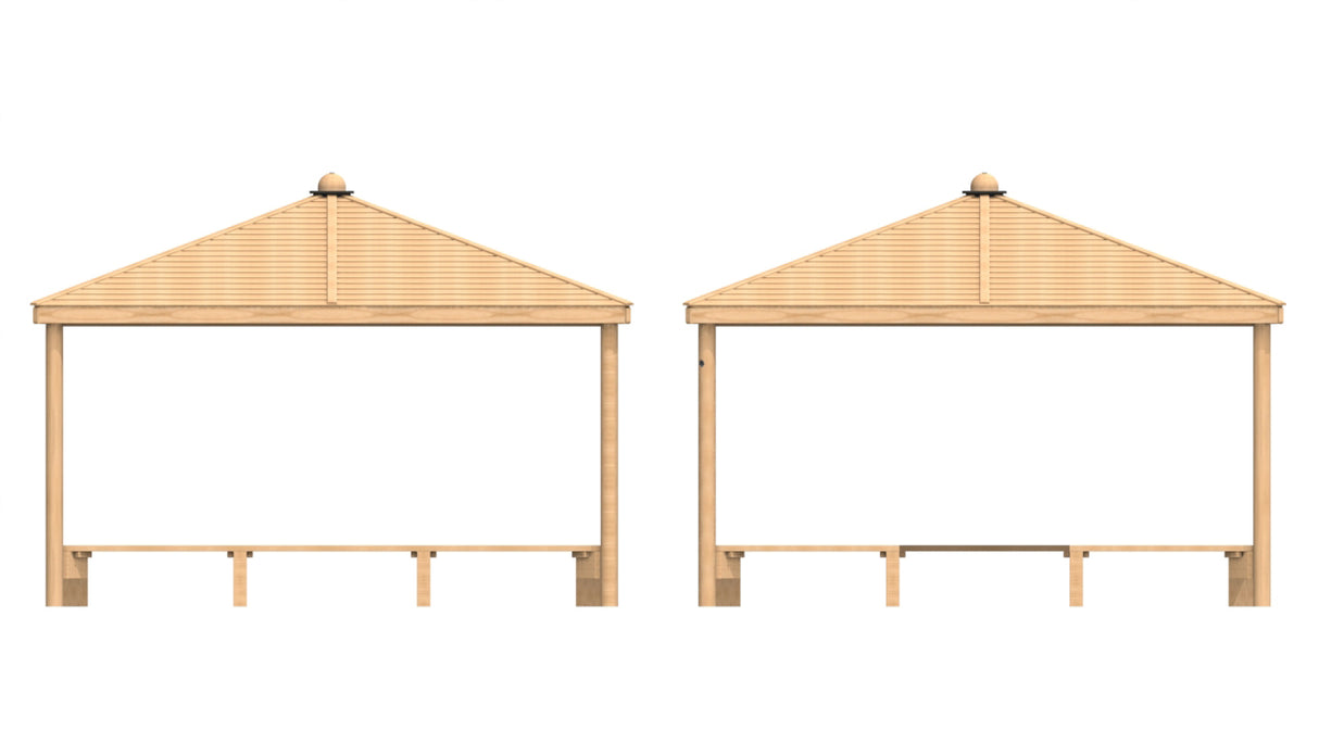 Square Shelter with Seats