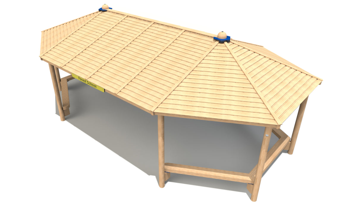 Hexagonal Shelter with Seats