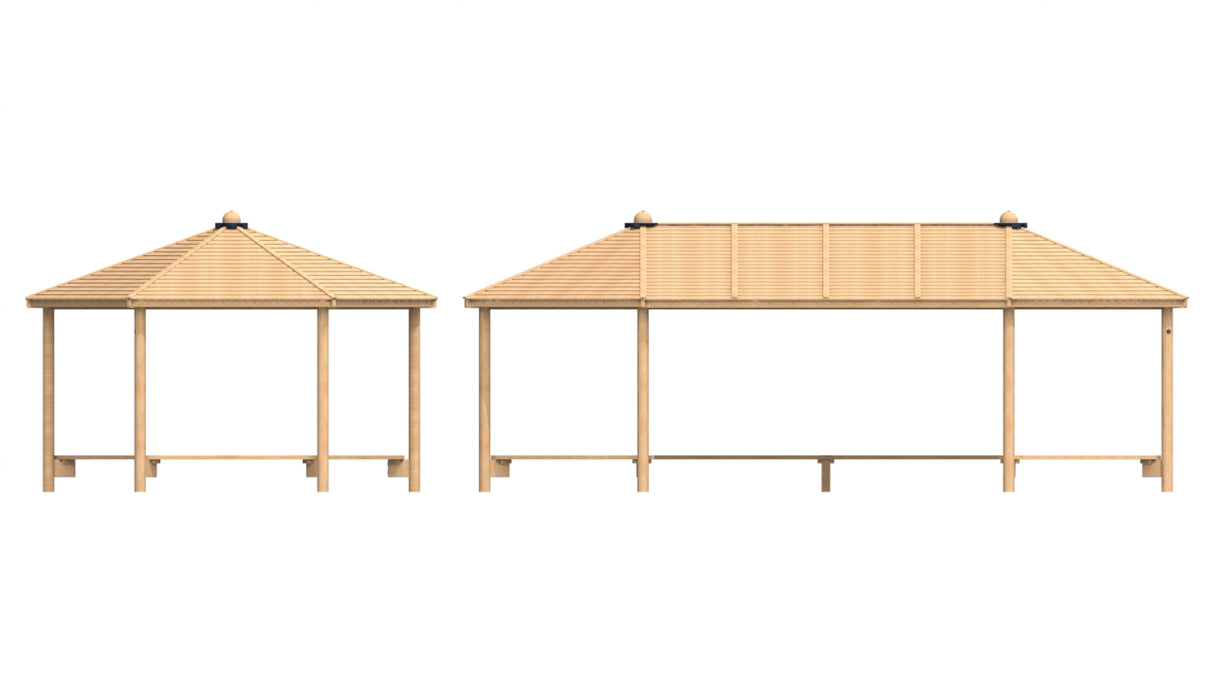 Hexagonal Shelter with Seats