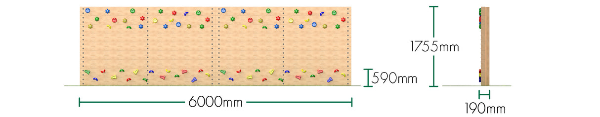 6m Sleeper Traverse Wall