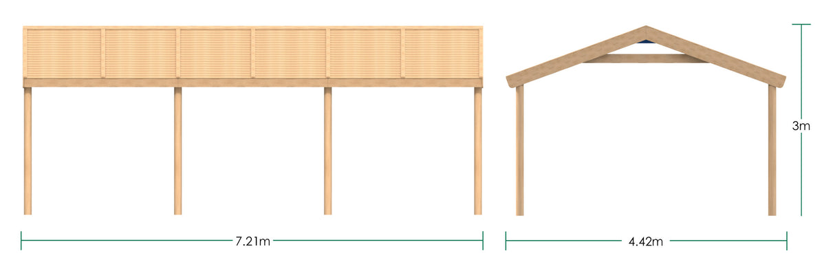 Rectangular Shelter - 7.2 x 4.4m Shelter