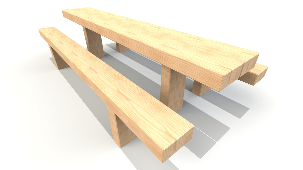 2.4m Sleeper Bench and Table