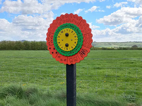 Concentric Counting Flower with Post