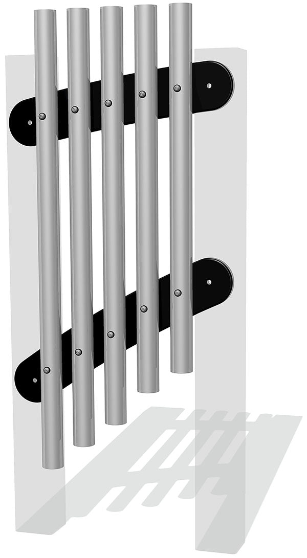 50mm Tube Chimes (5) Rail Mounted Pentatonic
