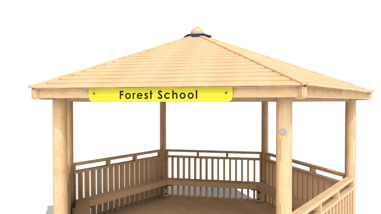 Hexagonal Shelter with Seats, Infills and Floor