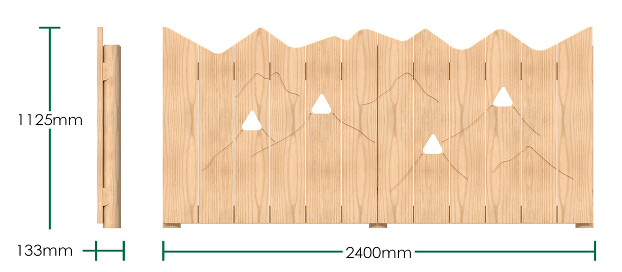 Mountain Scene Themed Fencing