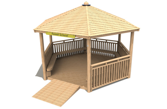 Playground Shelter with forest school badge