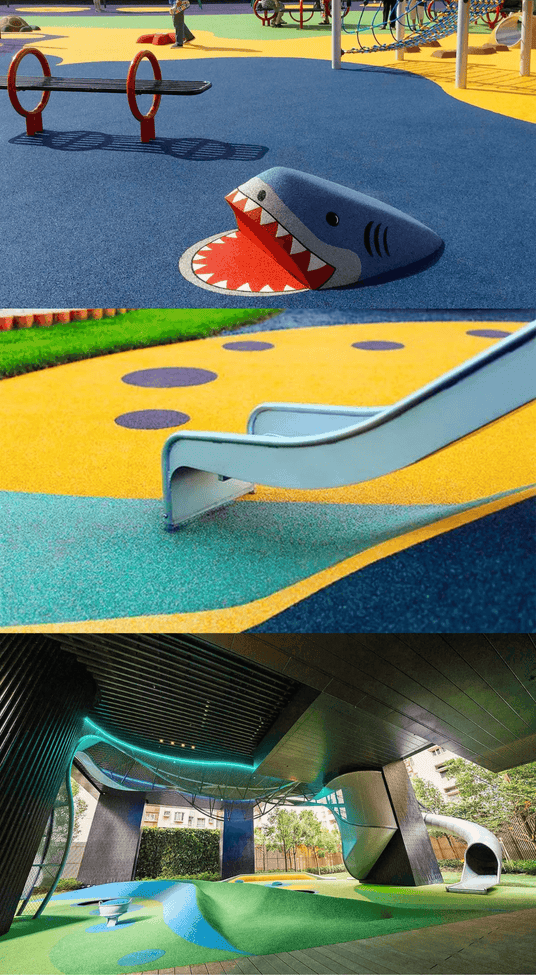 Collection of Rubber Wet Pour installations