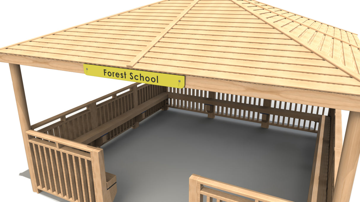 Square Shelter with Seats and Infills