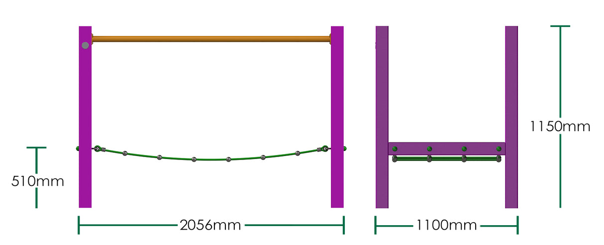Steel Crawl Net Bridge