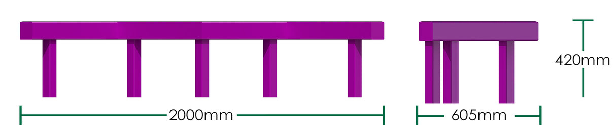 Steel Zig Zag Balance Beam