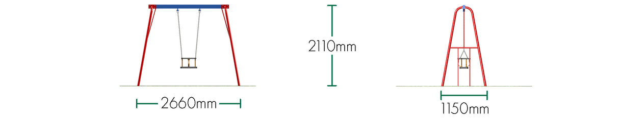 1 Cradle Seat (2.0m)