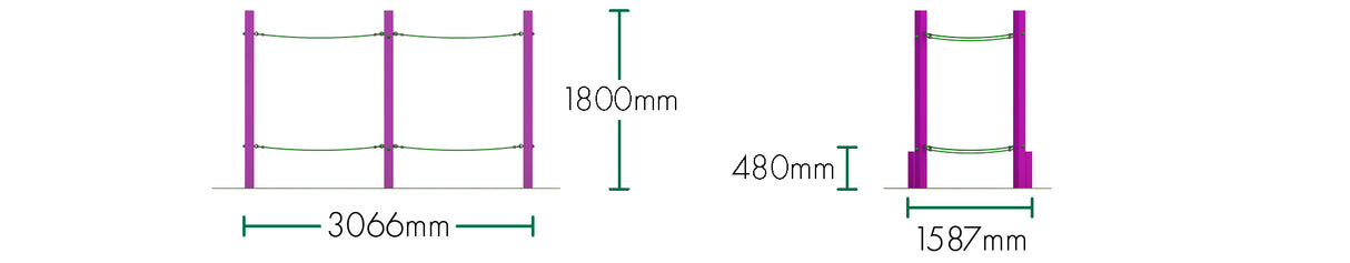 Steel Slalom Rope Walk