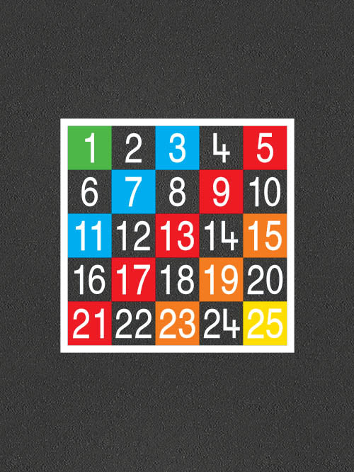 Number Grids 1-25