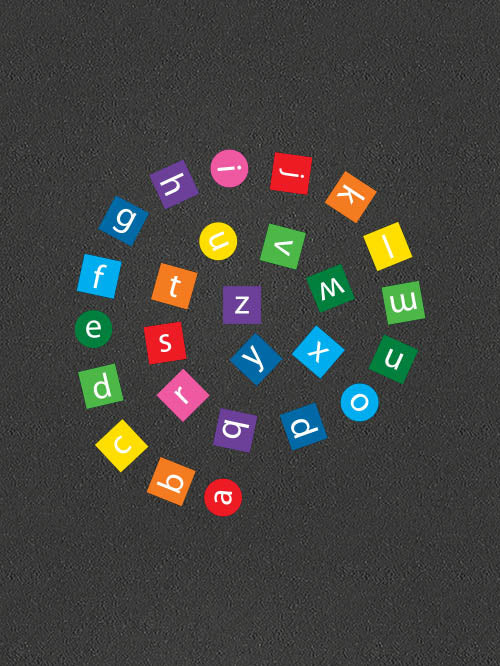 Alphabet Shape Spiral