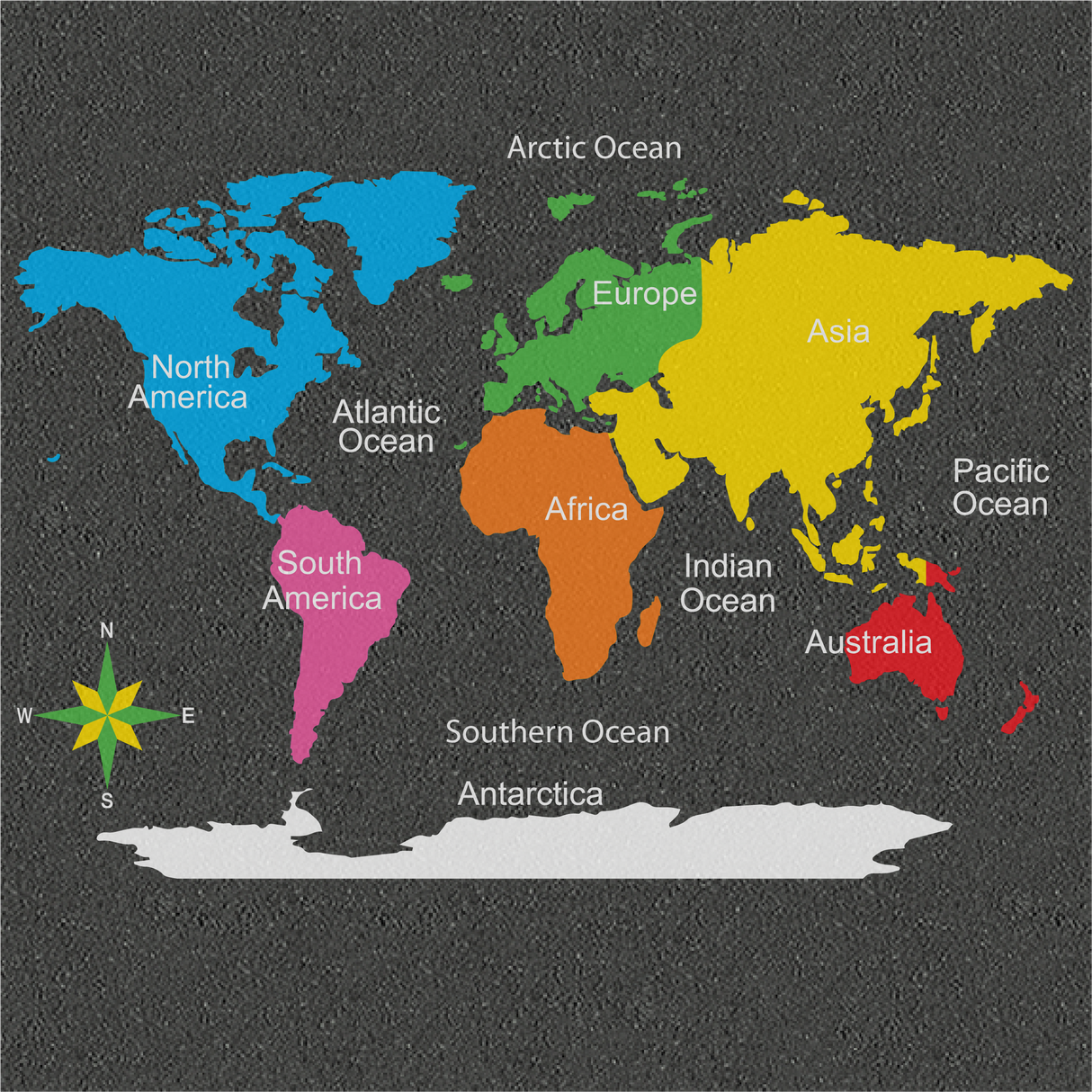 Continents Map