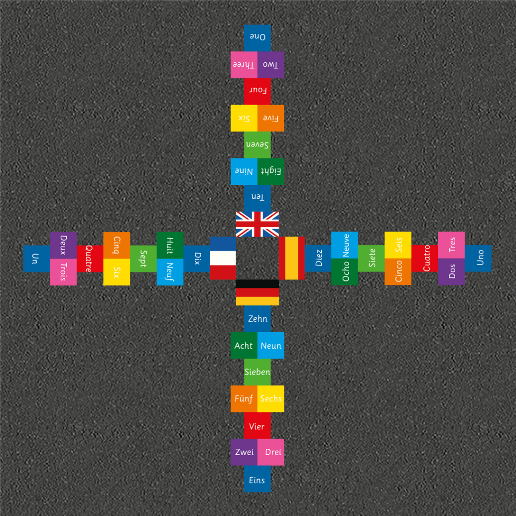 4 Language Hopscotch