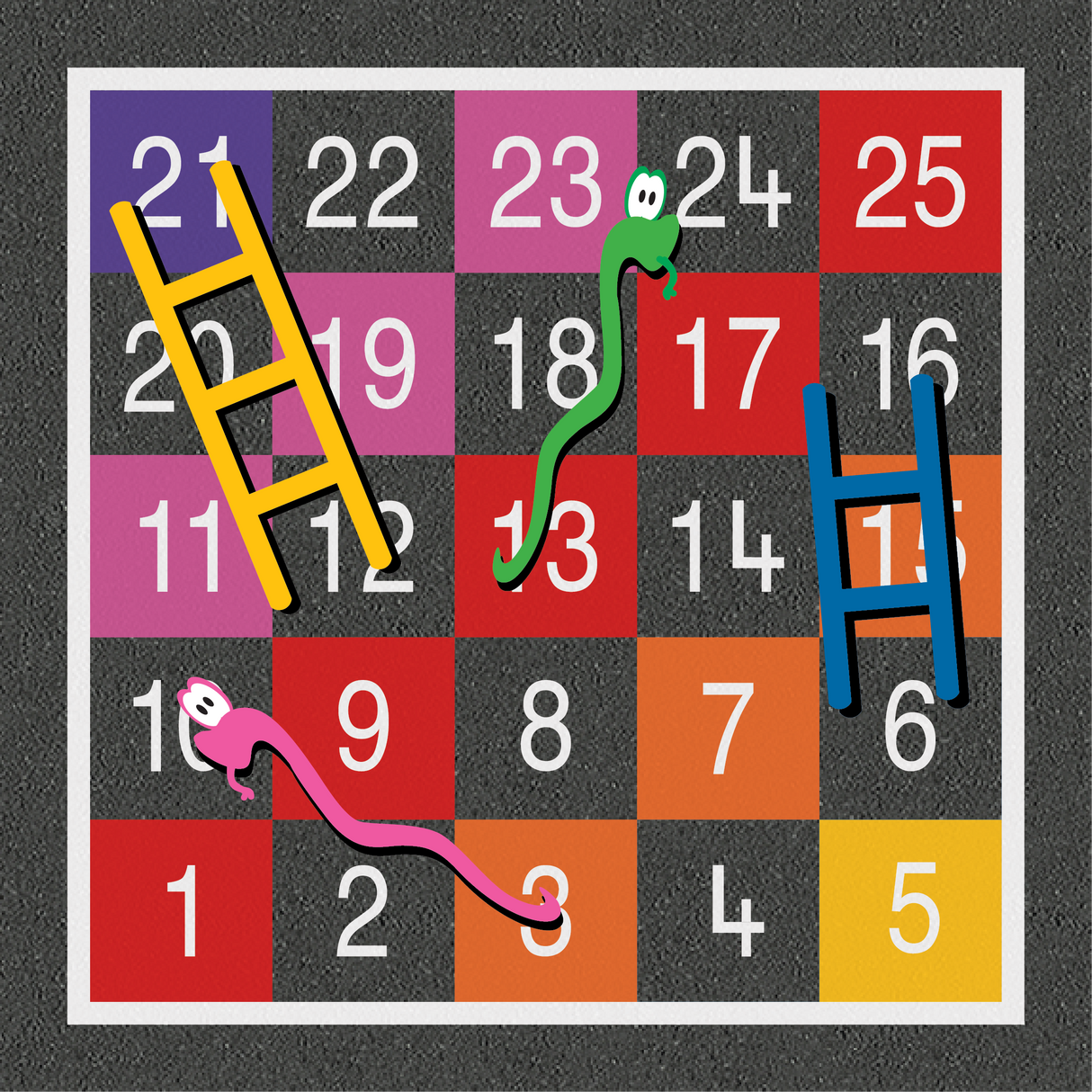 Snakes and Ladders 1-25