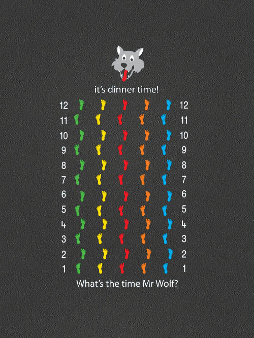 Mr Wolf Footprints Half