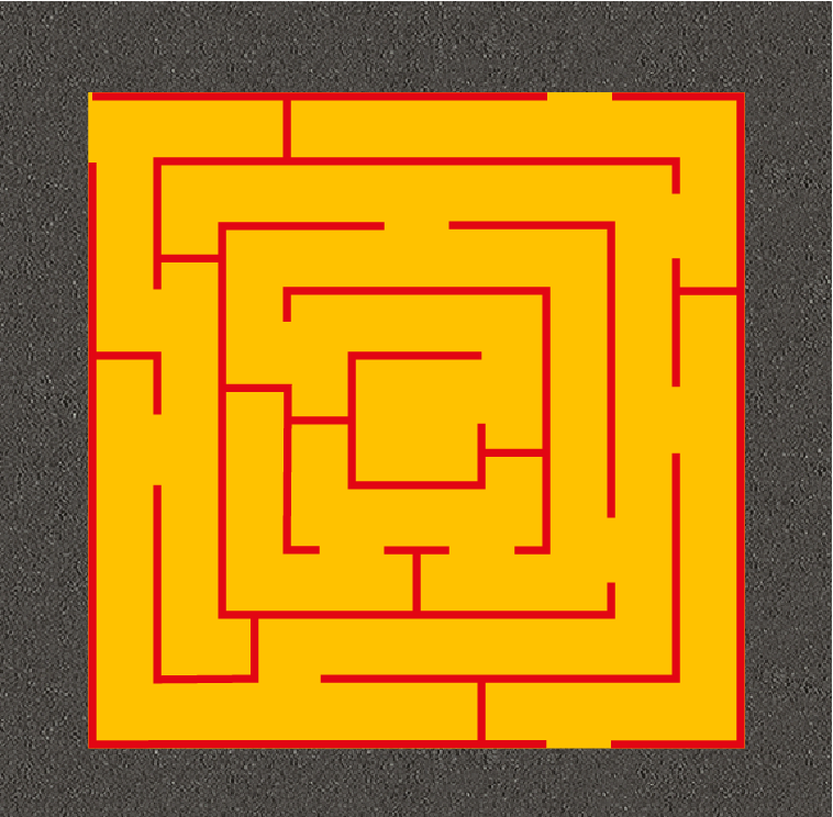 4m Square Maze Solid