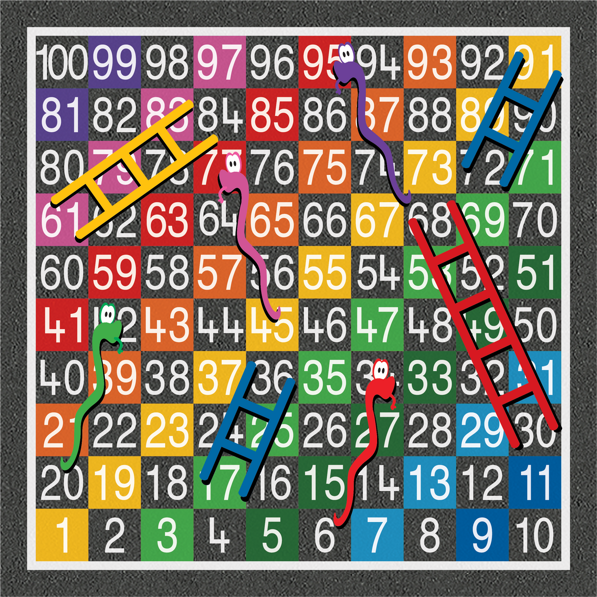 Snakes & Ladders 1-100