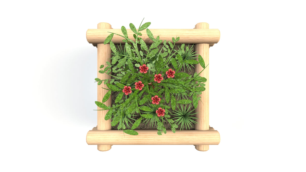 0.9m Round Log Planter