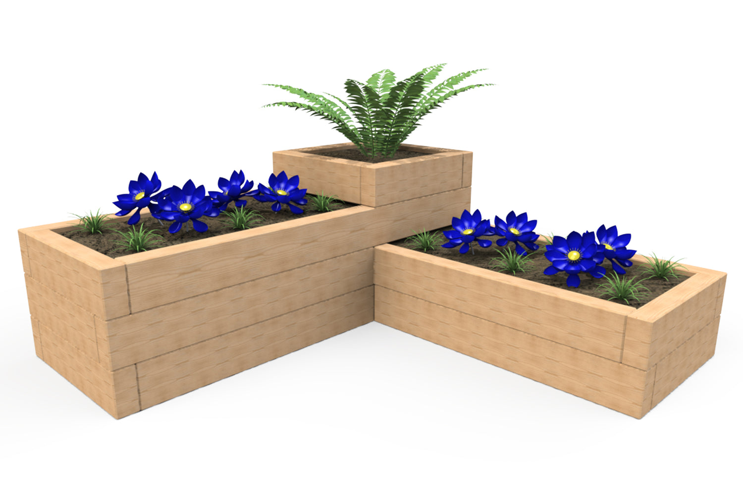 3 Tier Sleeper Planter 1.58m