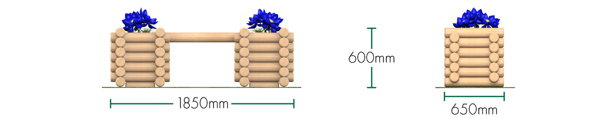1.85m Planter Bench