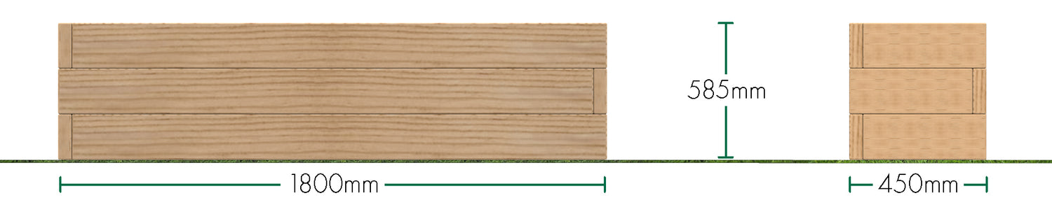 1.8m High Timber Bed