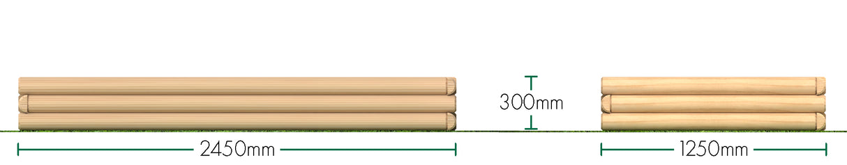2.4m Large H-R Planter