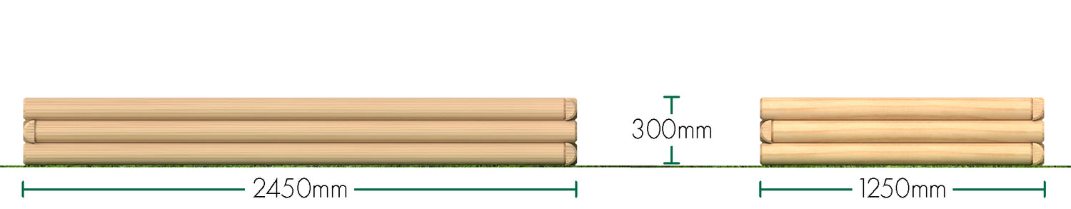 2.4m Large H-R Planter