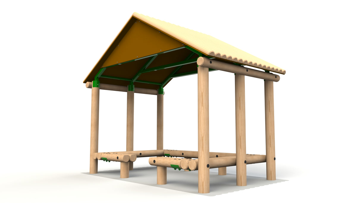 3.0 x 1.9m Shelter With Seats