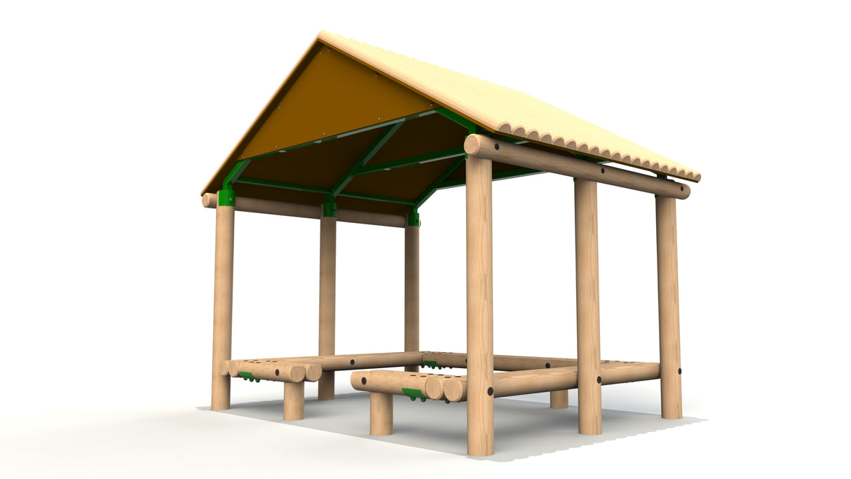 3.0 x 2.4m Shelter With Seats