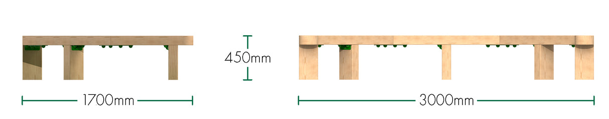 3m Half Octagonal Seat