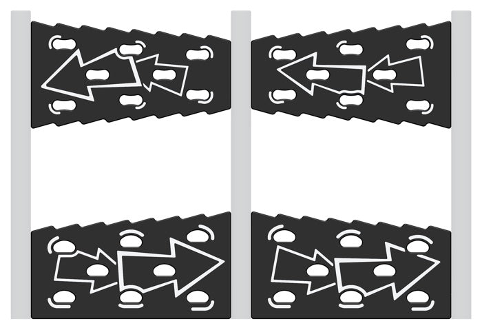 Arrow Split-Traverse Wall (4 Panel Set)